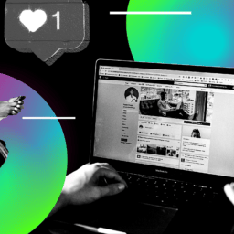 man looking at his phone to monitor social media engagements