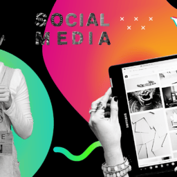 smb marketing and person designing the look of their website on their ipad