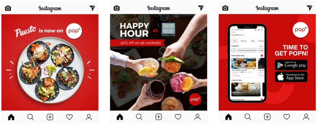 social media strategist designing ad with the Popn app for instagram