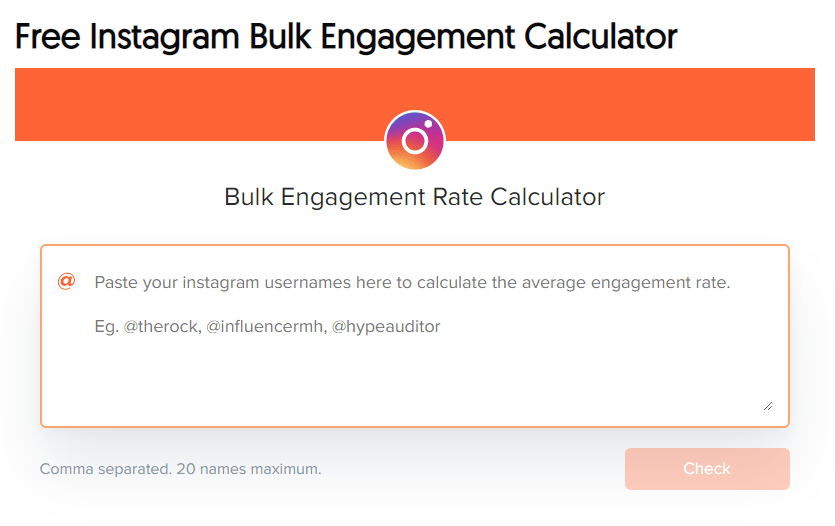 Free instagram bulk engagement calculator