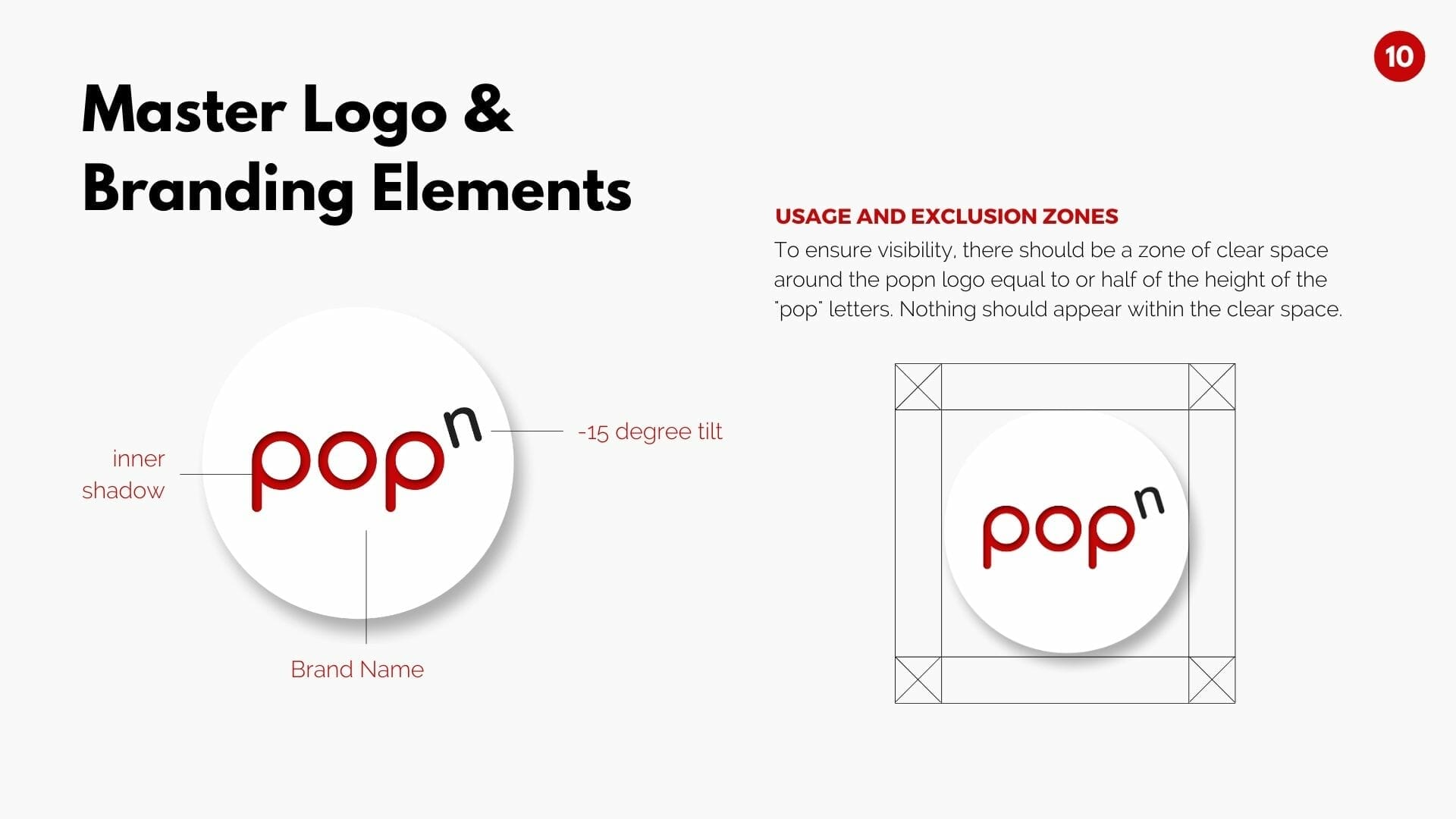 master logo and branding elements with Popn App