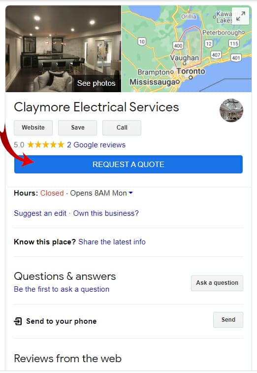 Google my business search engine page results