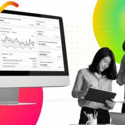 google analytics being shown on an imac with expert marketers building a strategy