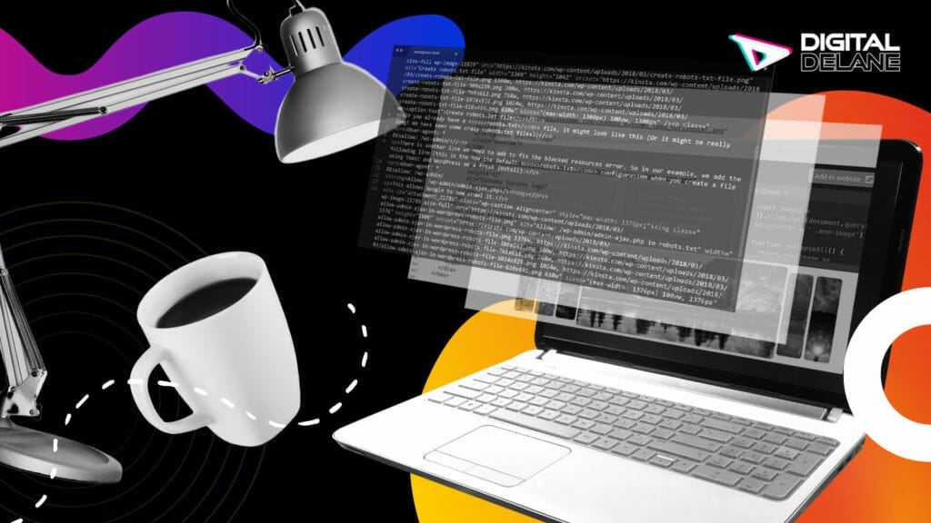 code coming out of a laptop computer screen