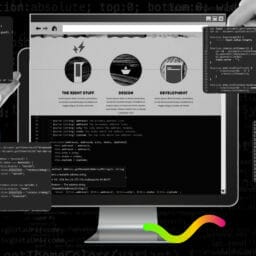 different pieces of code coming together to make up a website