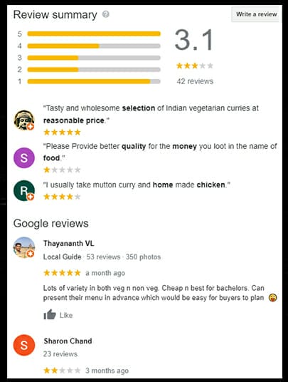 Google my business reviews