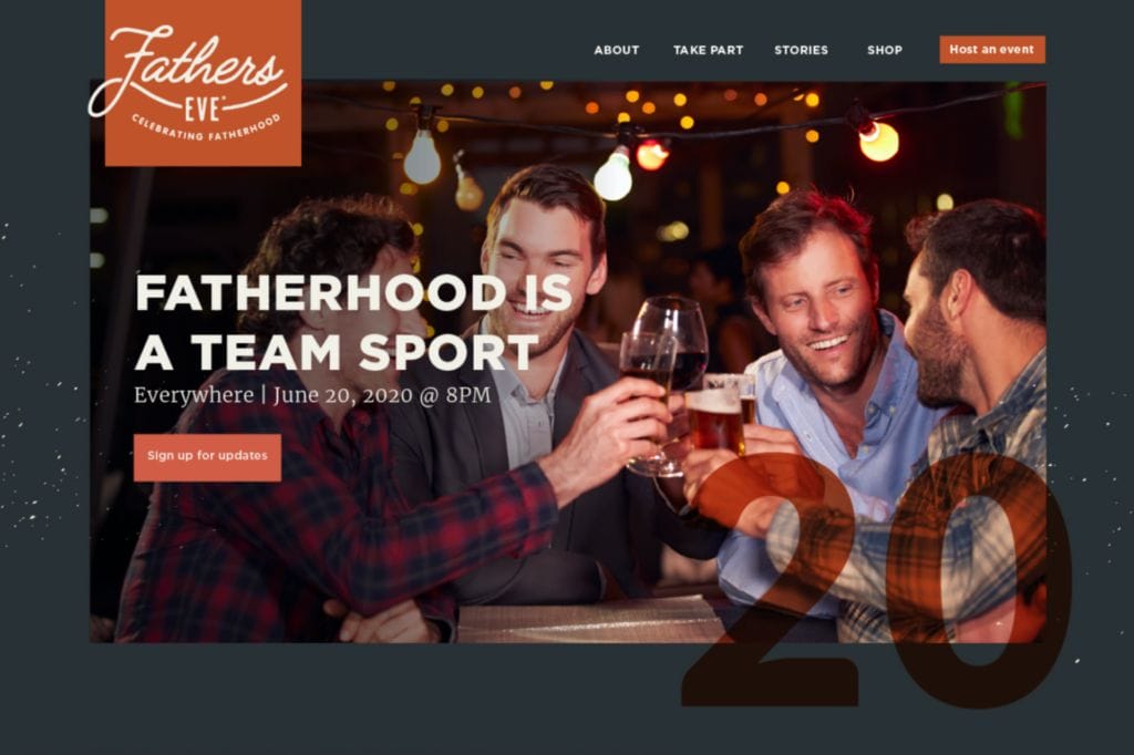 fathers eve website design and development by digital delane