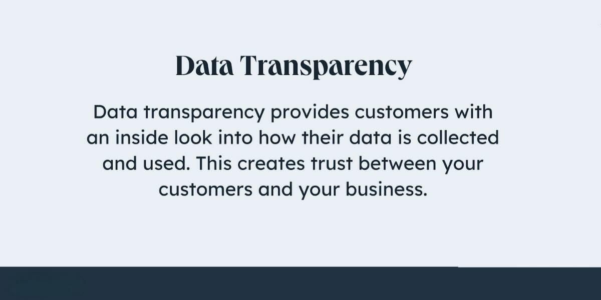 Building trust through transparency in data usage
