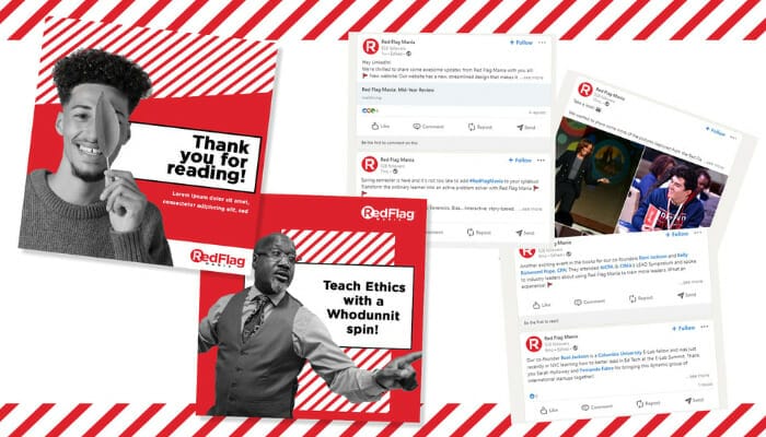 red flag mania Social Media strategy by digital delane