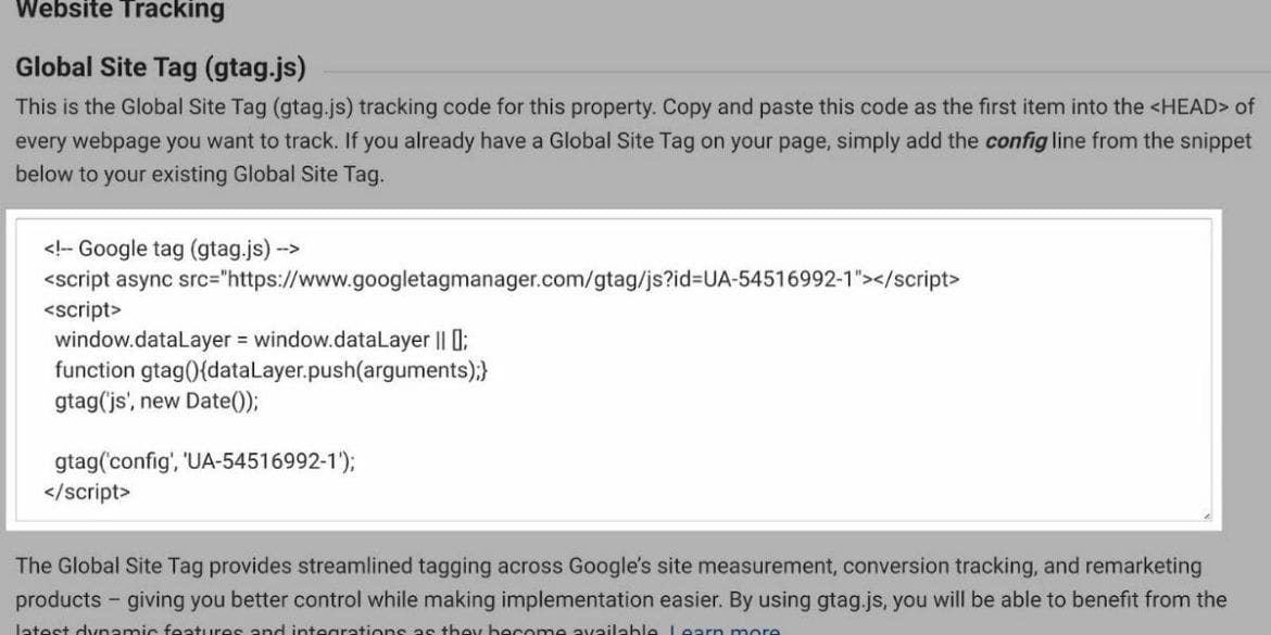 Implementing conversion tracking codes 