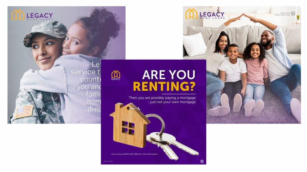 legacy homes social media promotion post creation