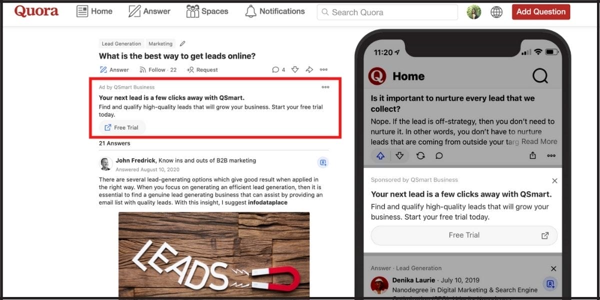 The power of Quora advertising