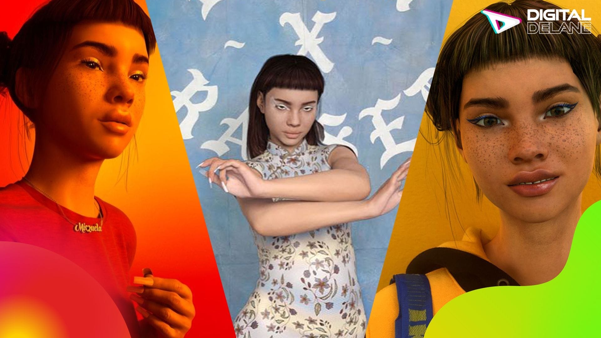 Three images of women, each showcasing a unique color palette, highlighting diversity and individuality in style.