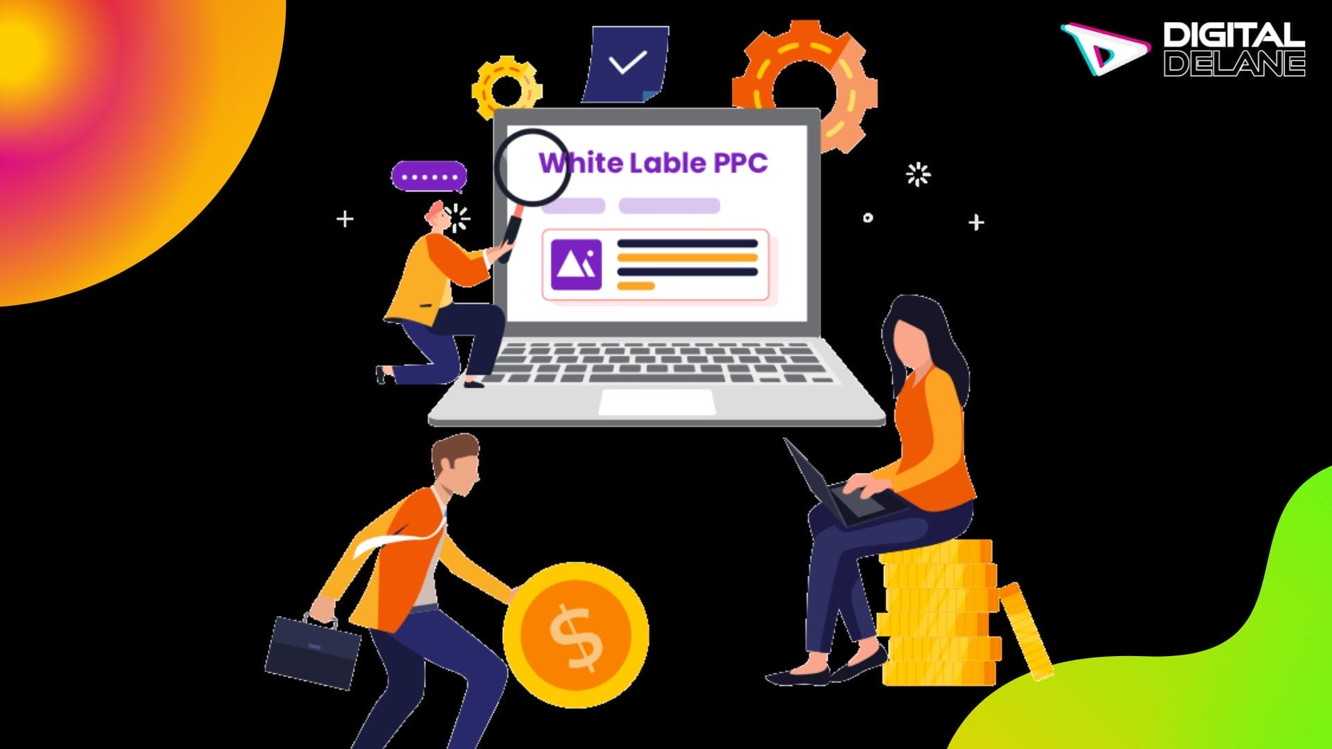 A group of individuals collaborates on a laptop displaying a web design presentation, emphasizing teamwork and creativity in digital projects.