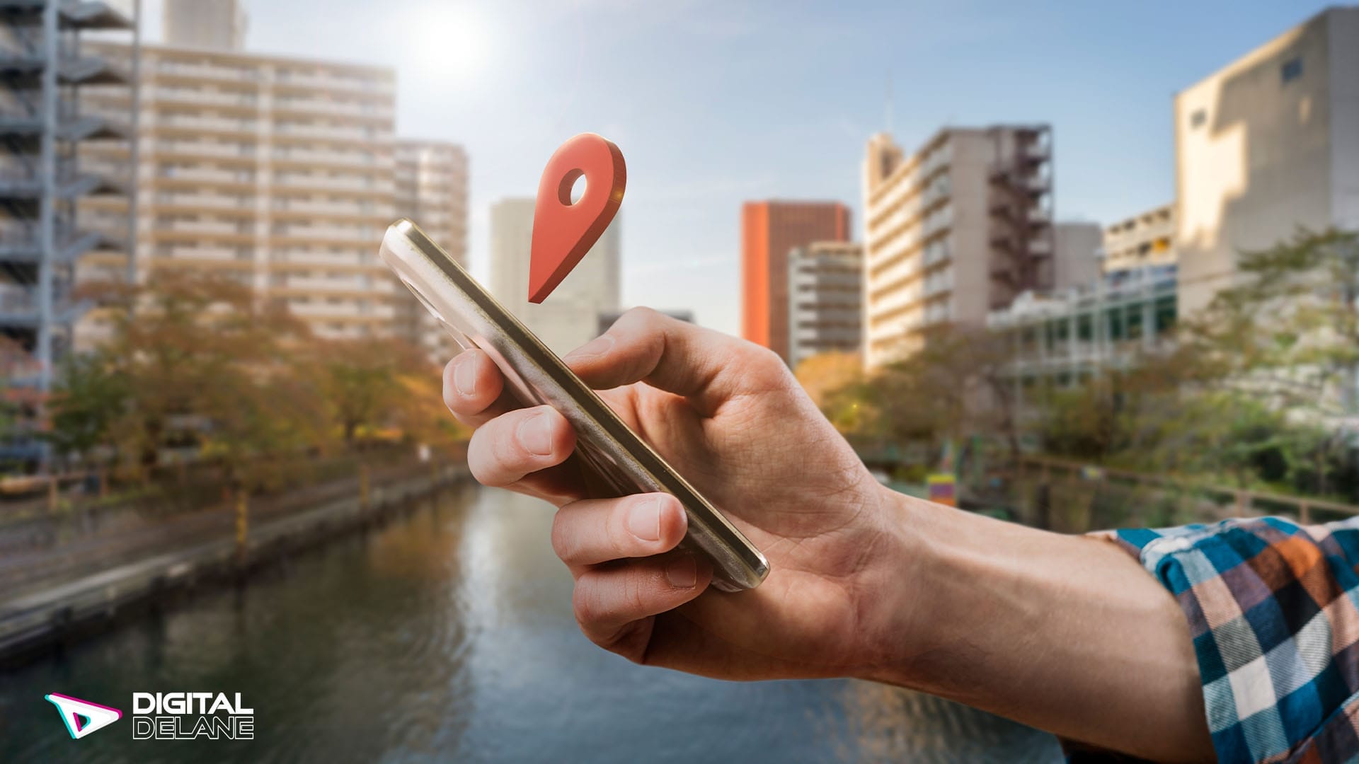 Image illustrating the use of geolocation in business, highlighting its impact on local SEO and search engine rankings.