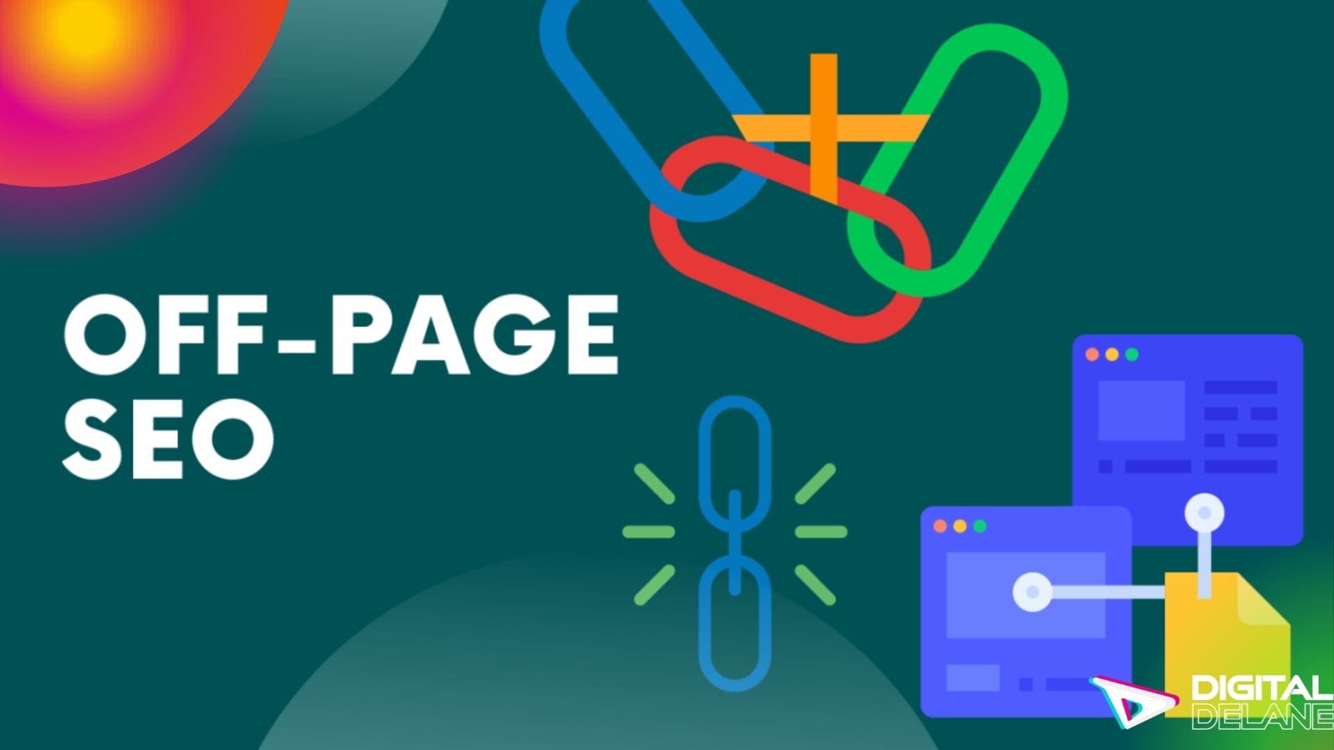 Image illustrating off-page SEO strategies, focusing on local content creation and mobile optimization for better search rankings.