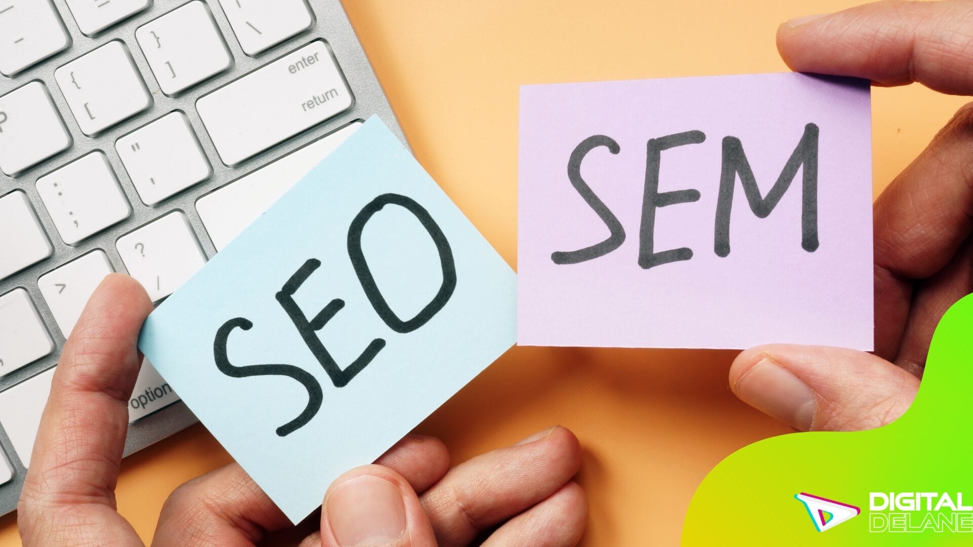 Image depicting SEO and SEM strategies in digital marketing, highlighting their complementary roles for online visibility and growth.