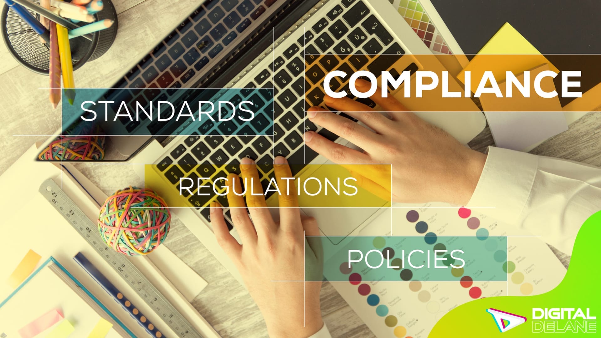 A person typing on a laptop, emphasizing the importance of ADA compliance for accessible website design.