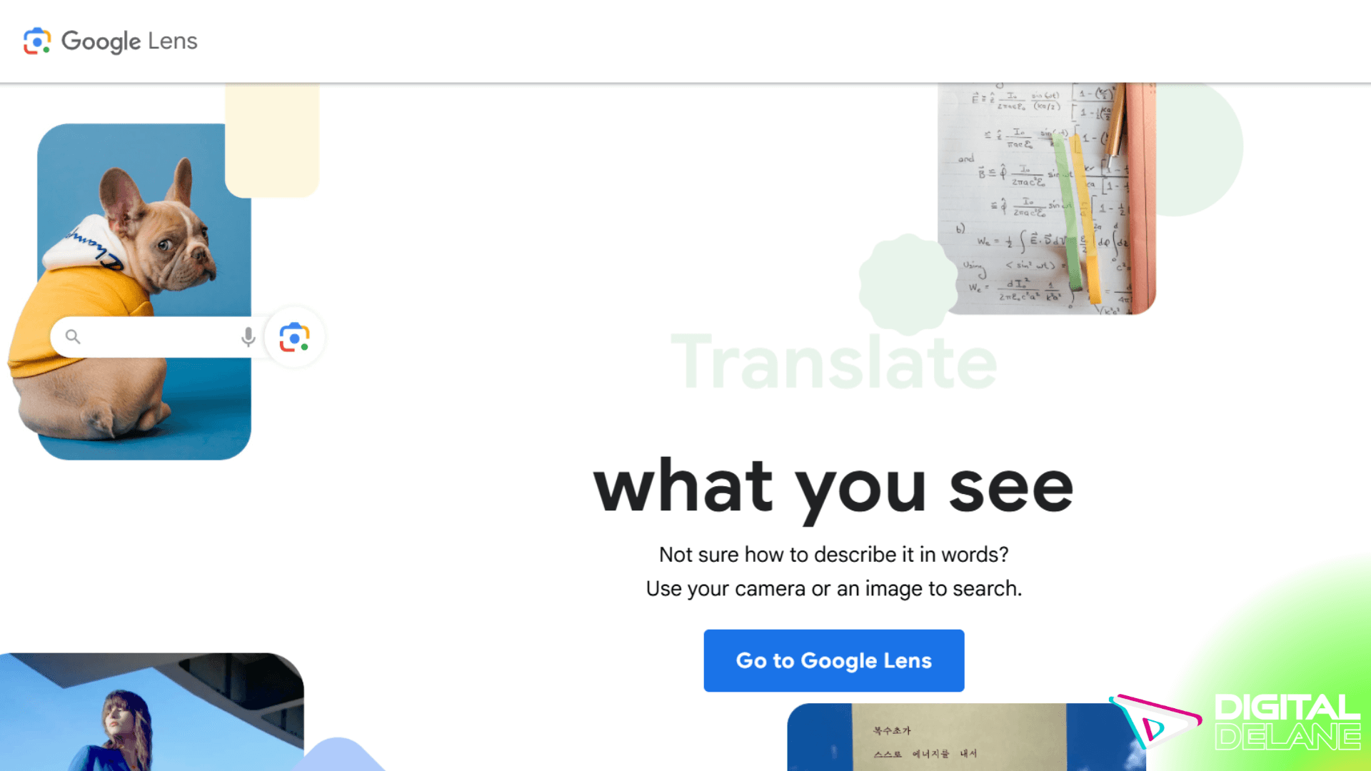 Google Translate now available on the web, enhancing accessibility and integration with Google Lens for visual search.